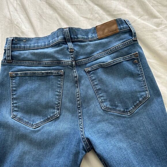 Madewell 9 Inch High Rise Skinny Crop Jeans Delmar Wash Distressed Size 29 - Picture 9 of 15